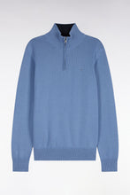 Load image into Gallery viewer, Eden Park - Cotton Trucker Neck Quarter-Zip, Blue (3XL)
