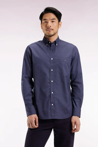 Eden Park - Pima Cotton Straight-Cut Shirt, Navy Bowtie Pattern