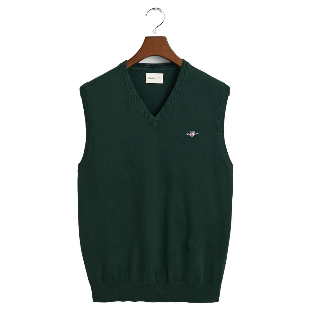 Gant - Classic Cotton Slipover, Storm Green