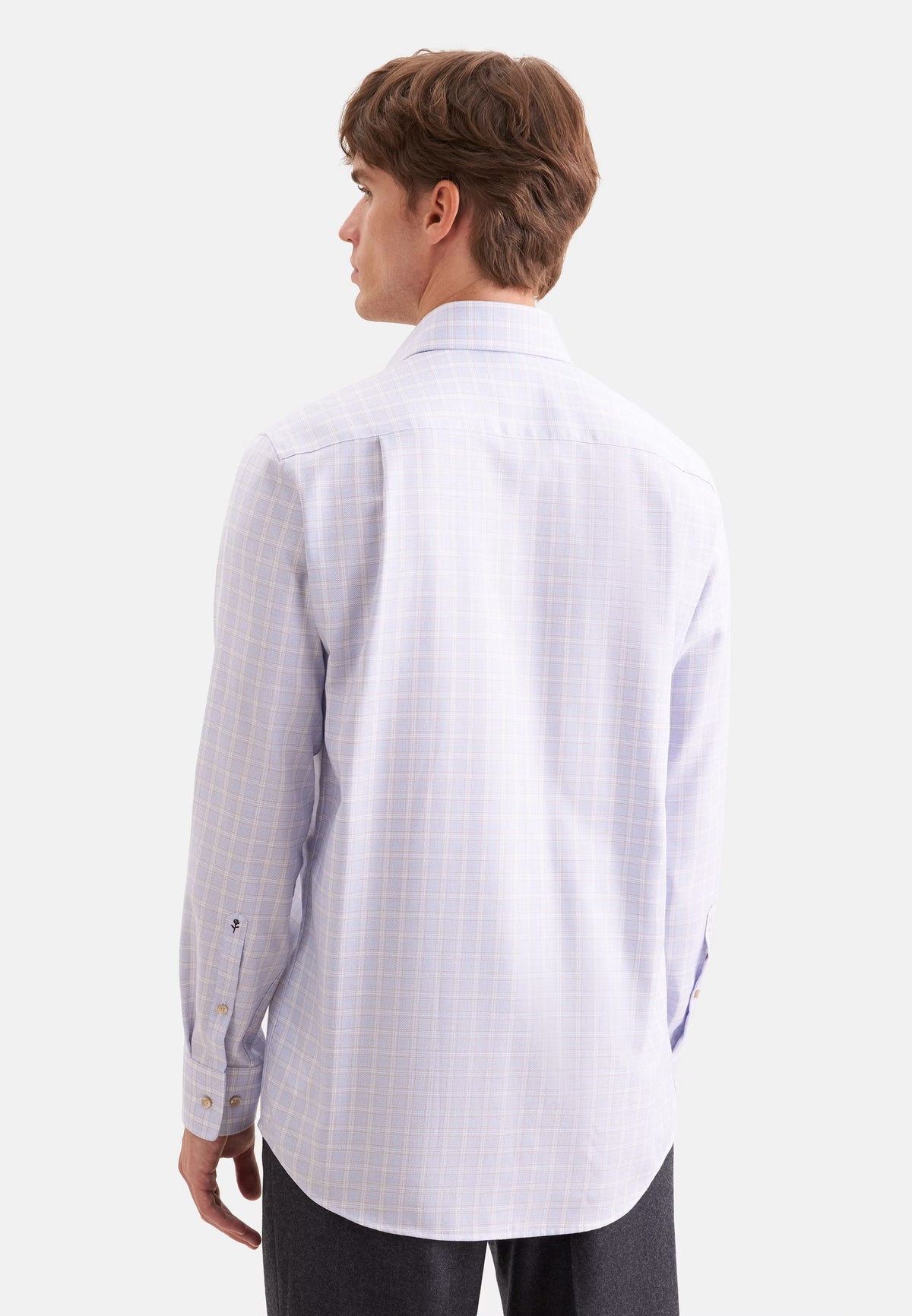 Seidensticker - Regular Fit Business Shirt, Beige Checked