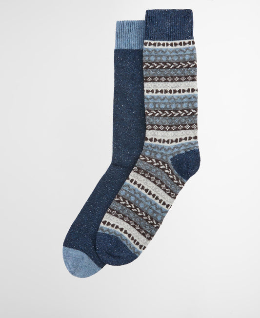 Barbour - Fairisle Sock 2 Pack, Midnight Oak Mix