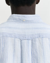 Load image into Gallery viewer, GANT - Reg Linen Linen Stripe Shirt, Capri Blue
