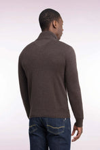 Load image into Gallery viewer, Eden Park - Wool Blend Trucker Neck Quarter-Zip, Brown
