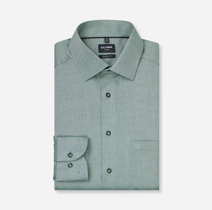 OLYMP - Luxor Modern Fit Business Shirt, Green