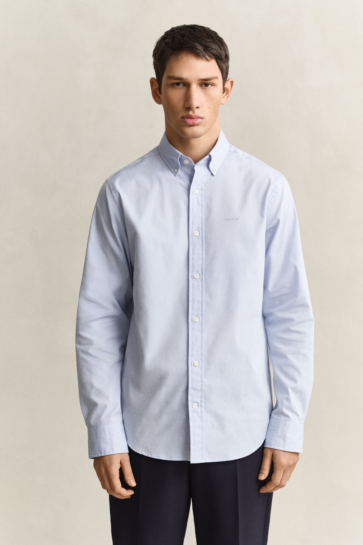 GANT - Regular Fit Pinpoint Oxford Shirt, Light Blue
