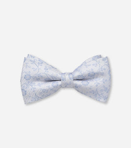 Olymp- Floral Bow Tie Silk, Smoke Blue