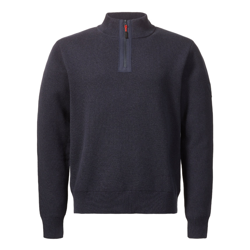 Musto - Salcombe Zip Neck Knit, Navy.