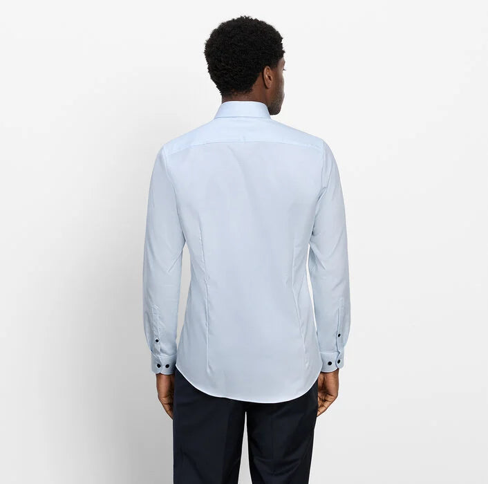 OLYMP - Level Five Body Fit Royal Kent Business Shirt, White Textured
