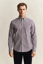 Load image into Gallery viewer, GANT - Reg Poplin Check Shirt, Deep Grape Vine
