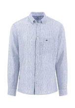 Load image into Gallery viewer, Fynch Hatton - Linen Striped Button-Down Shirt, Harbor Blue
