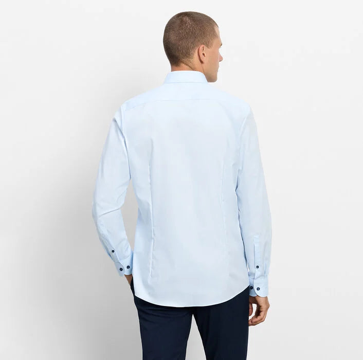 OLYMP - Level Five Body Fit Kent Business Shirt, Bleu