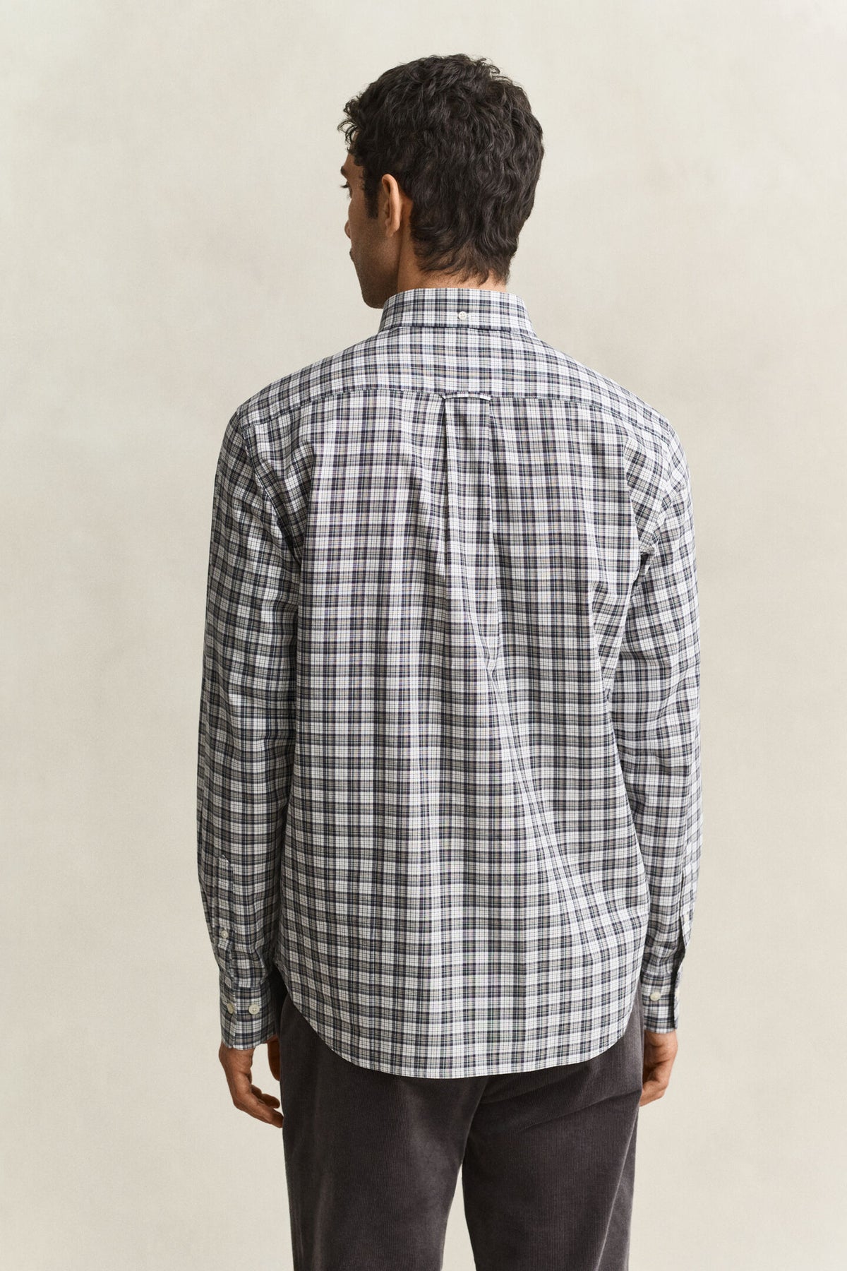 GANT - Reg Poplin Check Shirt, Mist Taupe