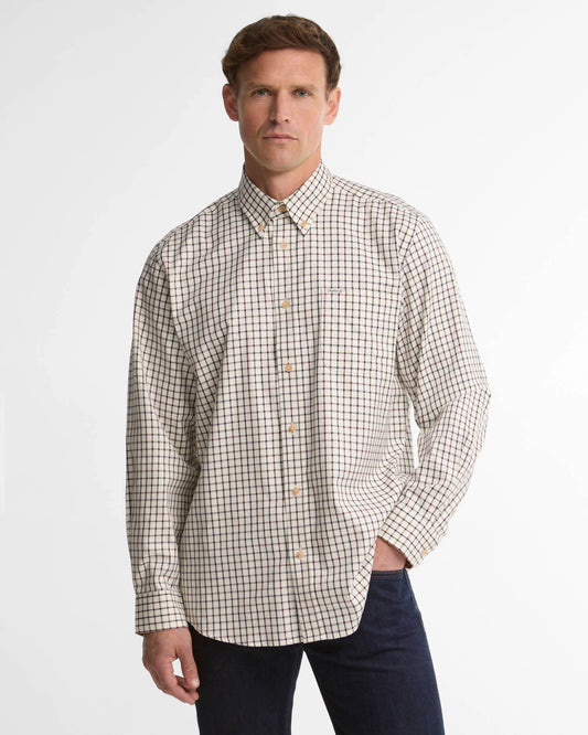 Barbour - Sporting Tattersall Regular Fit Shirt, Dark Bordeaux