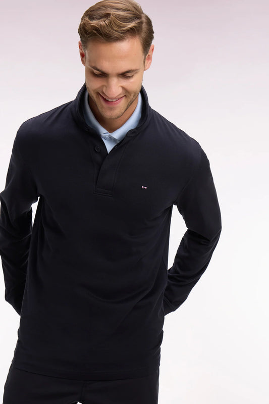 Eden Park - Long Sleeve Flex Polo, Navy (3XL)