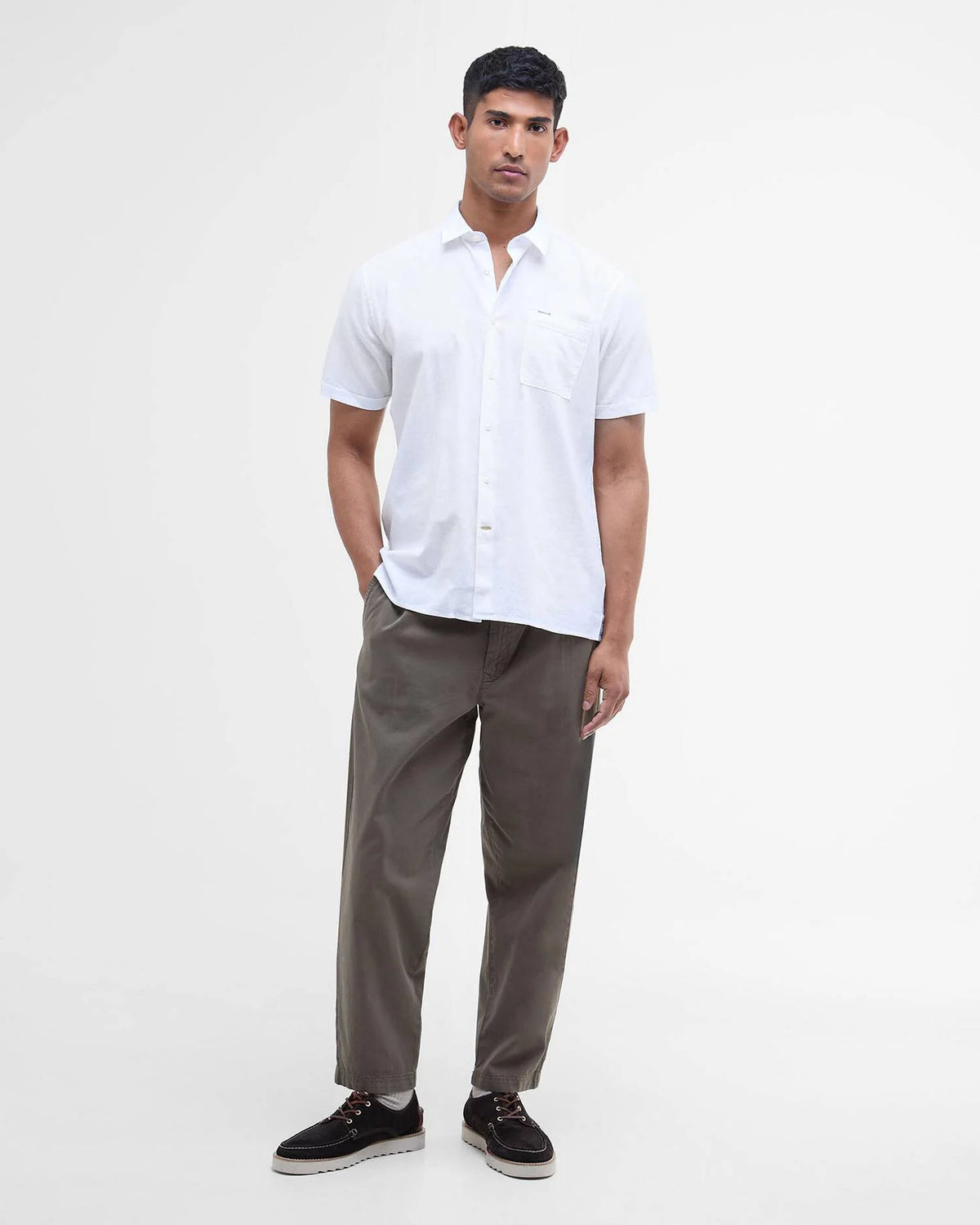 Barbour - Nelson Short Sleeve Summer Shirt, White