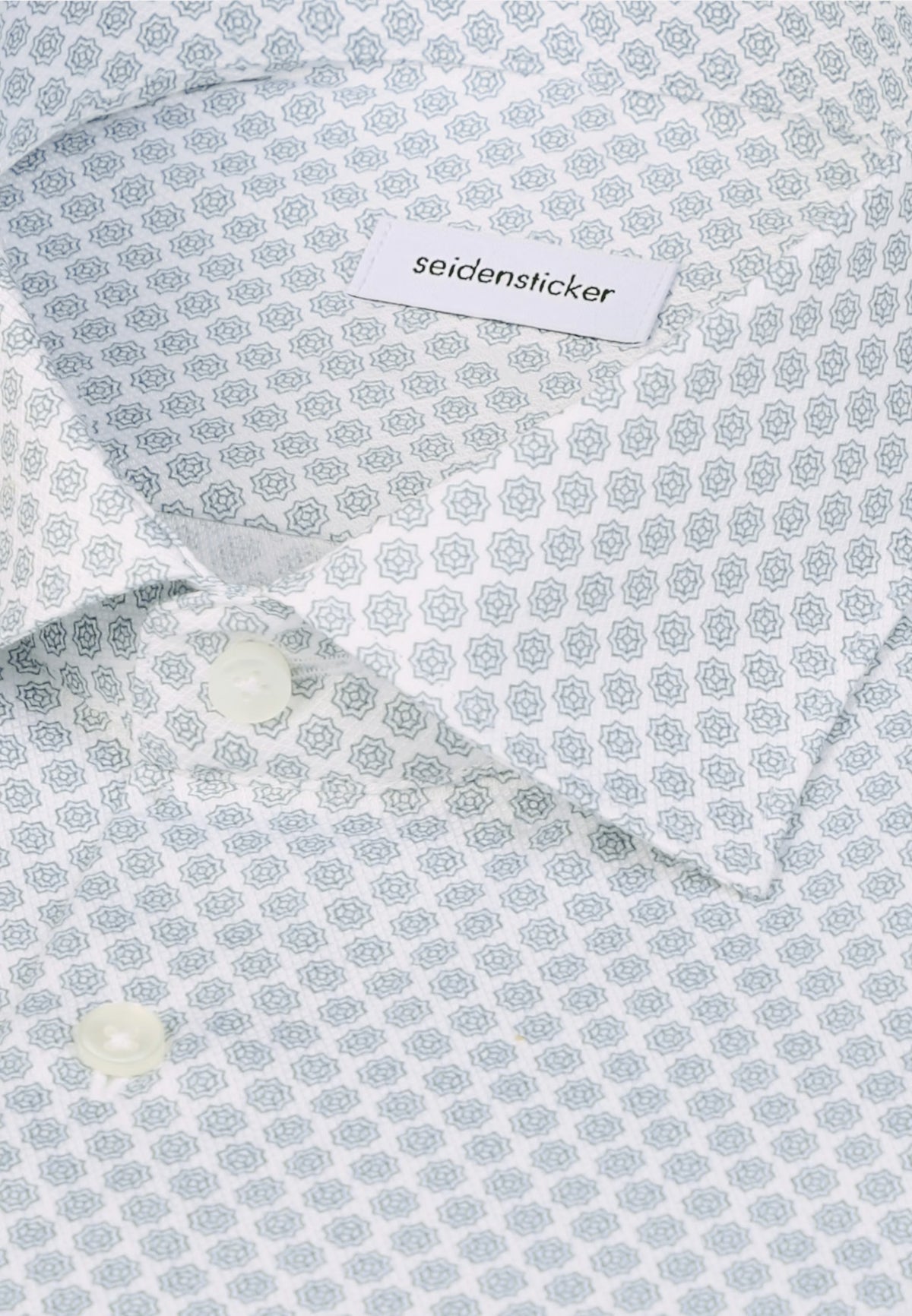 Seidensticker - Slim Fit Shirt, Turquoise Print