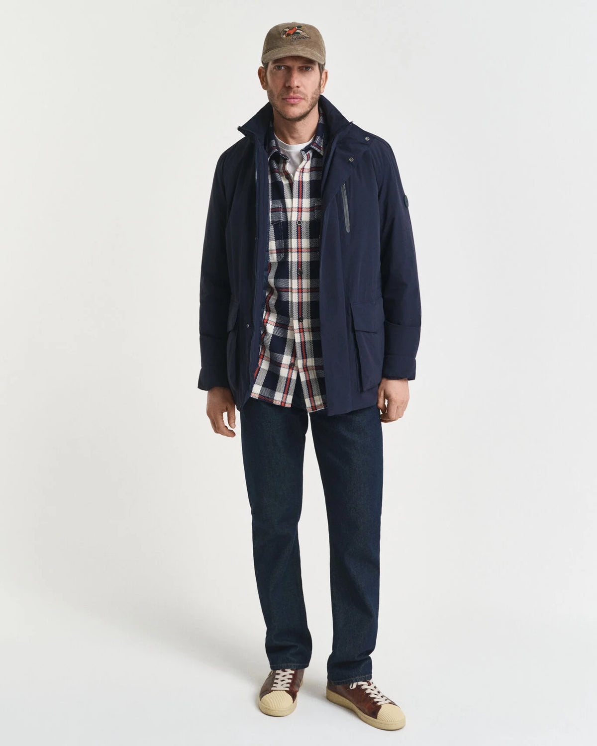 Gant - Double Mid Length Jacket, Evening Blue