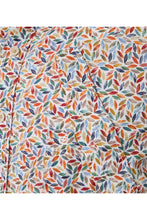 Load image into Gallery viewer, Casa Moda - Short Sleeve Linen Shirt, Red Leaf Print
