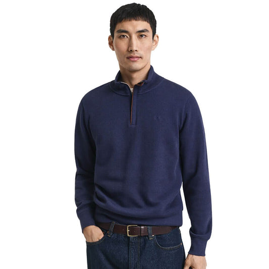 GANT - Sacker Rib Half Zip, Persian Blue (3XL)