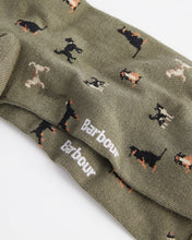 Load image into Gallery viewer, Barbour - Mavin Socks, Mid-Olive Dogs
