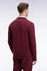 Eden Park - Heavy Cotton Round Neck Sweater, Burgundy