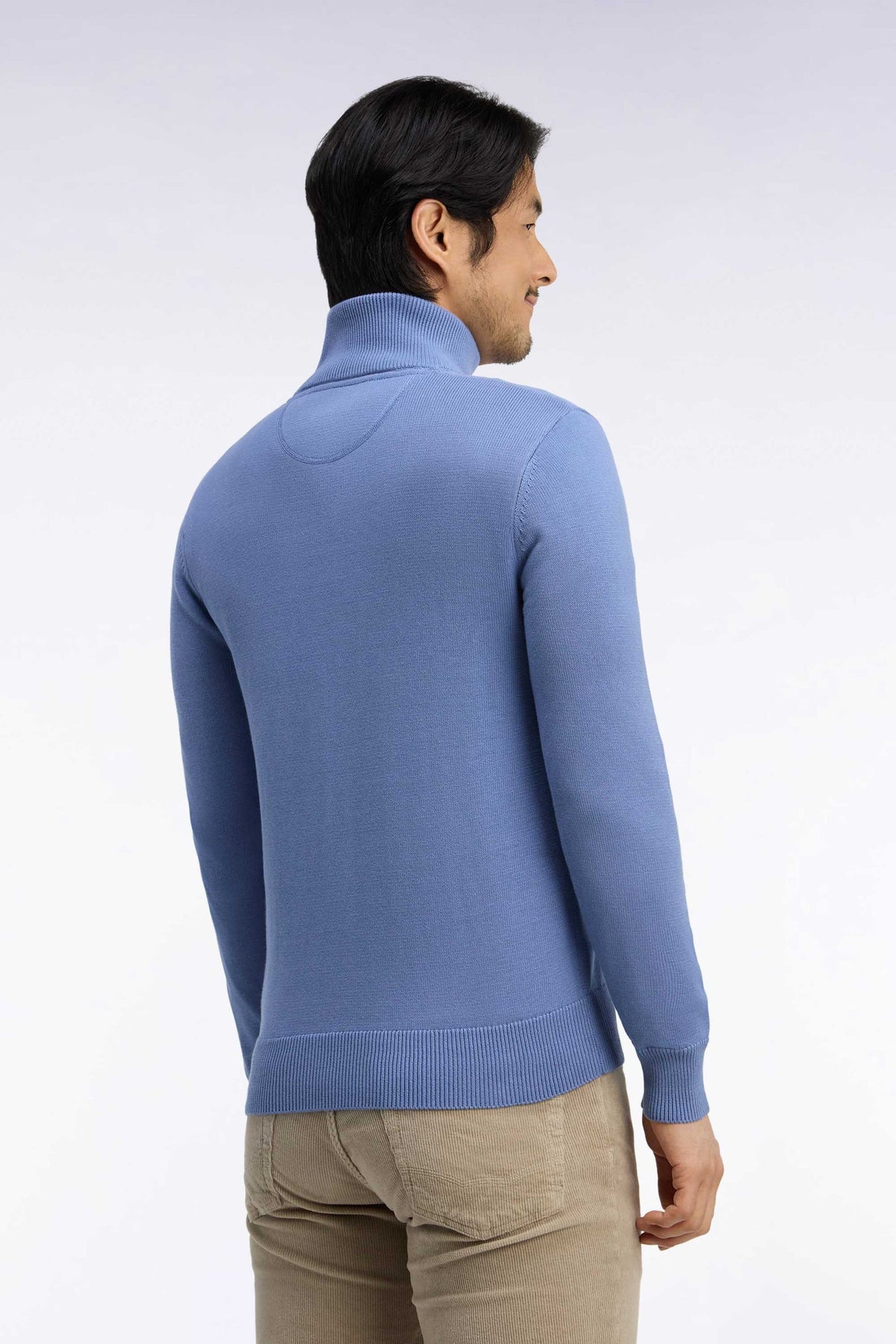 Eden Park - Cotton Trucker Neck Quarter-Zip, Blue