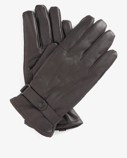 Barbour - Burnished Leather Thinsulate Gloves, Brown