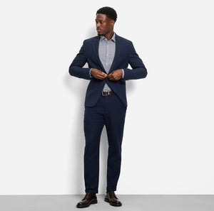 OLYMP - Level Five Body Fit Business Shirt, New York Kent, White Pattern