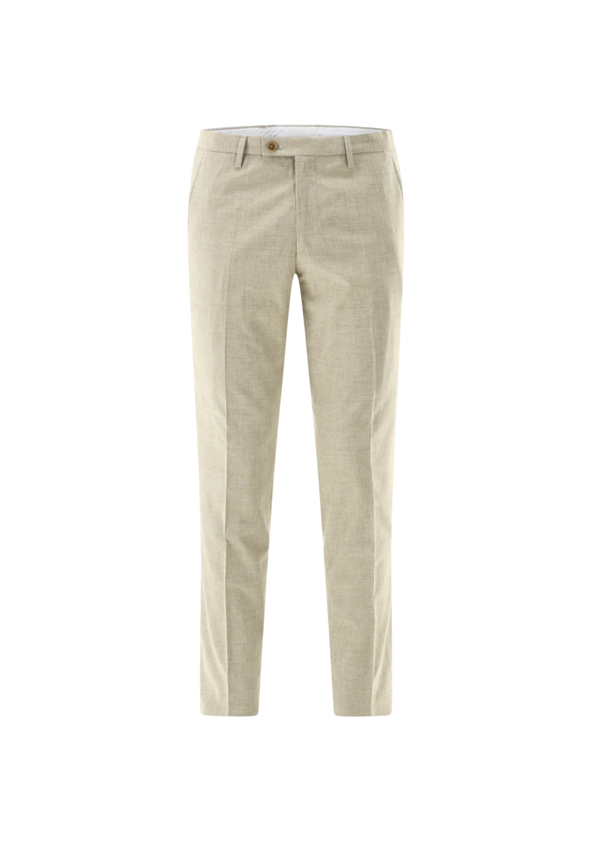 Club of Gents - Paul GC Linen Blend Slim Fit Trouser, Beige