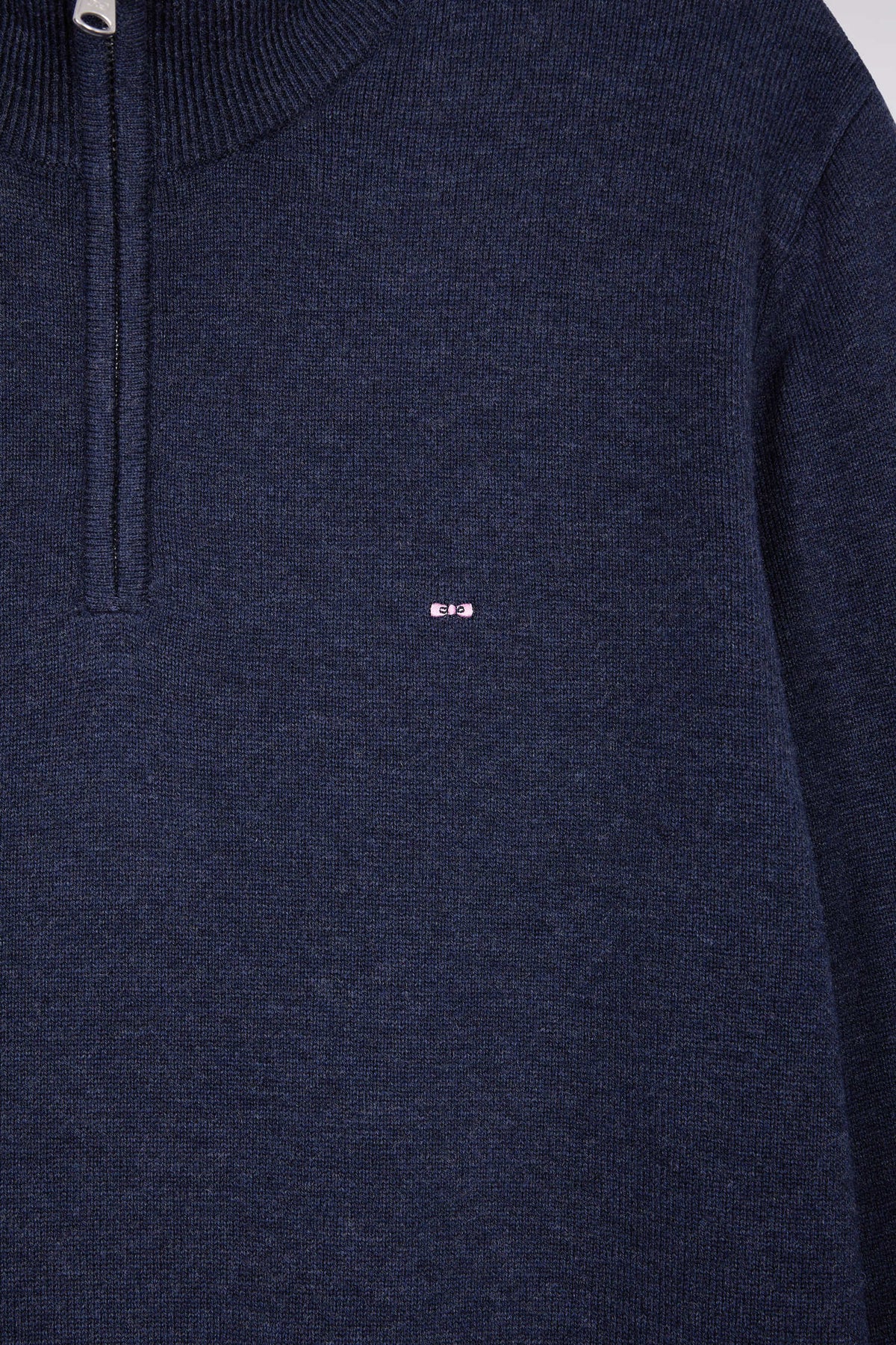 Eden Park - Wool Blend Trucker Neck Quarter-Zip, Blue
