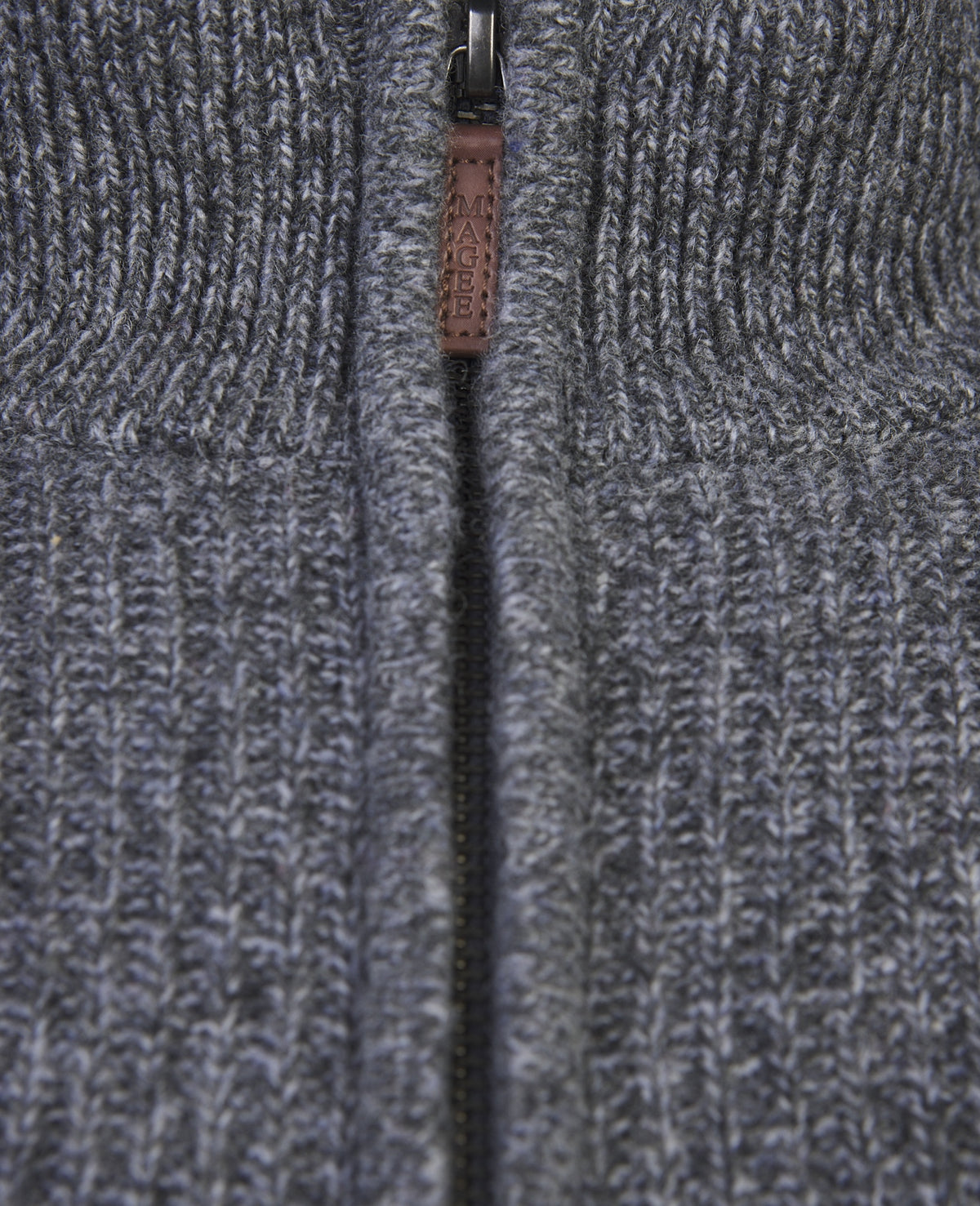 Magee - Fionn Fisherman Rib 1/4 Zip, Charcoal Grey