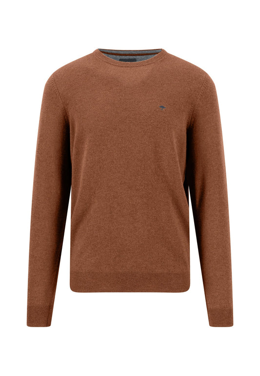 Fynch Hatton - Merino Cashmere Crew Neck, Hazel