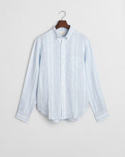 Load image into Gallery viewer, GANT - Reg Linen Linen Stripe Shirt, Capri Blue
