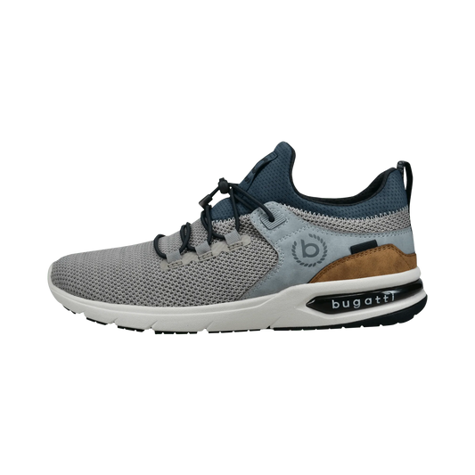 Bugatti - Mesh Casual Trainer, Beige/Dark Grey, Bert