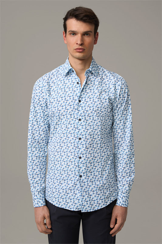 Strellson - Stan-W,  Blue Palm Tree Shirt