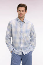Load image into Gallery viewer, Eden Park - Checkered Straight-Cut Shirt, Light Blue
