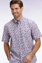 Load image into Gallery viewer, Eden Park - Short-Sleeve Cotton Shirt, Pink / Blue Floral
