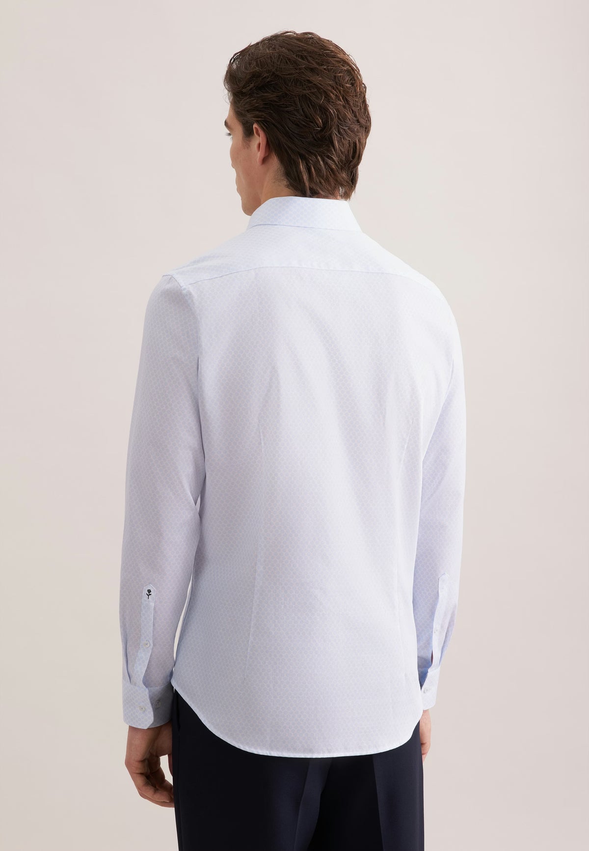 Seidensticker - Slim Fit Shirt, Light Blue Print