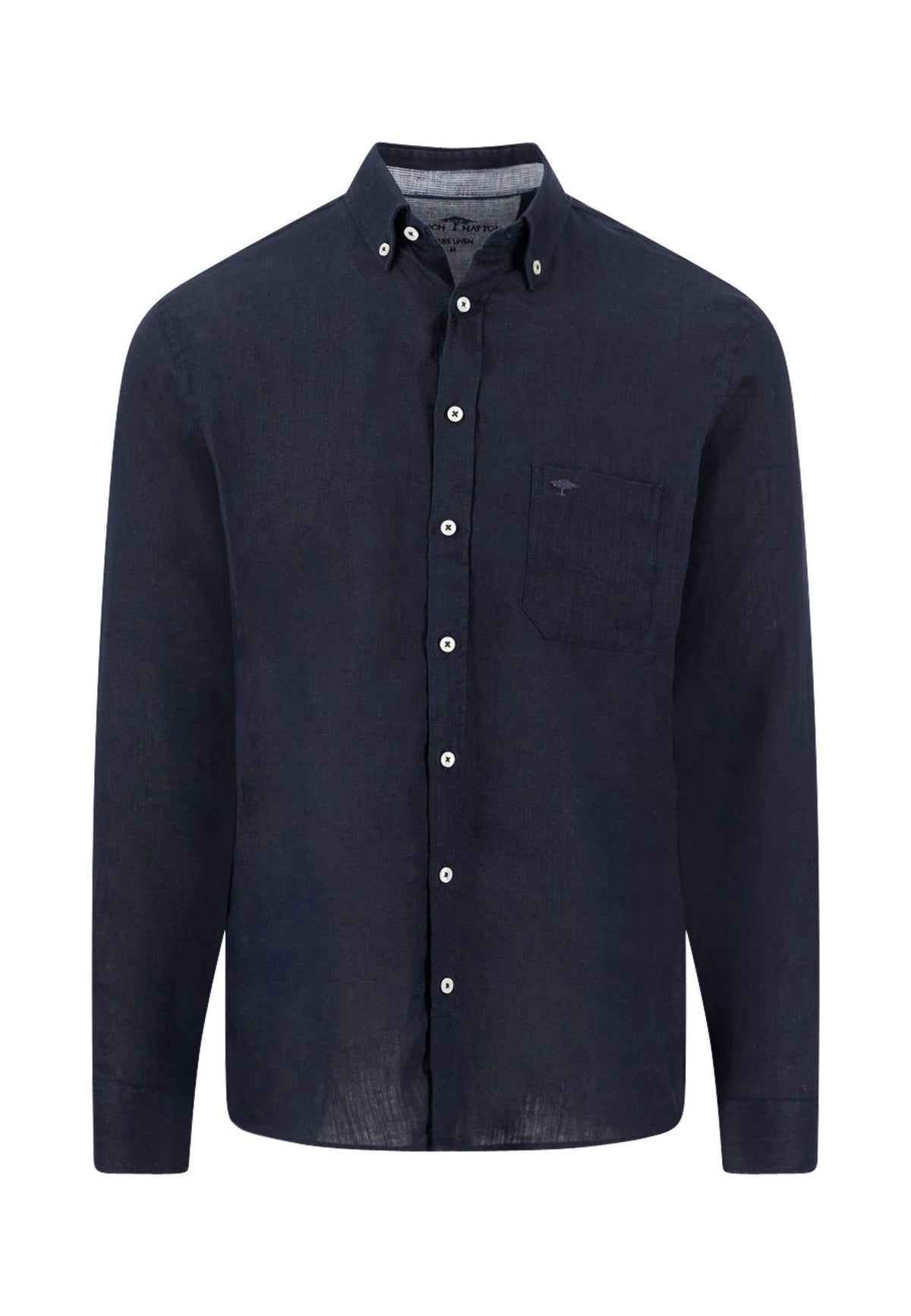 Fynch-Hatton - Linen Button-Down Collar Shirt, Navy