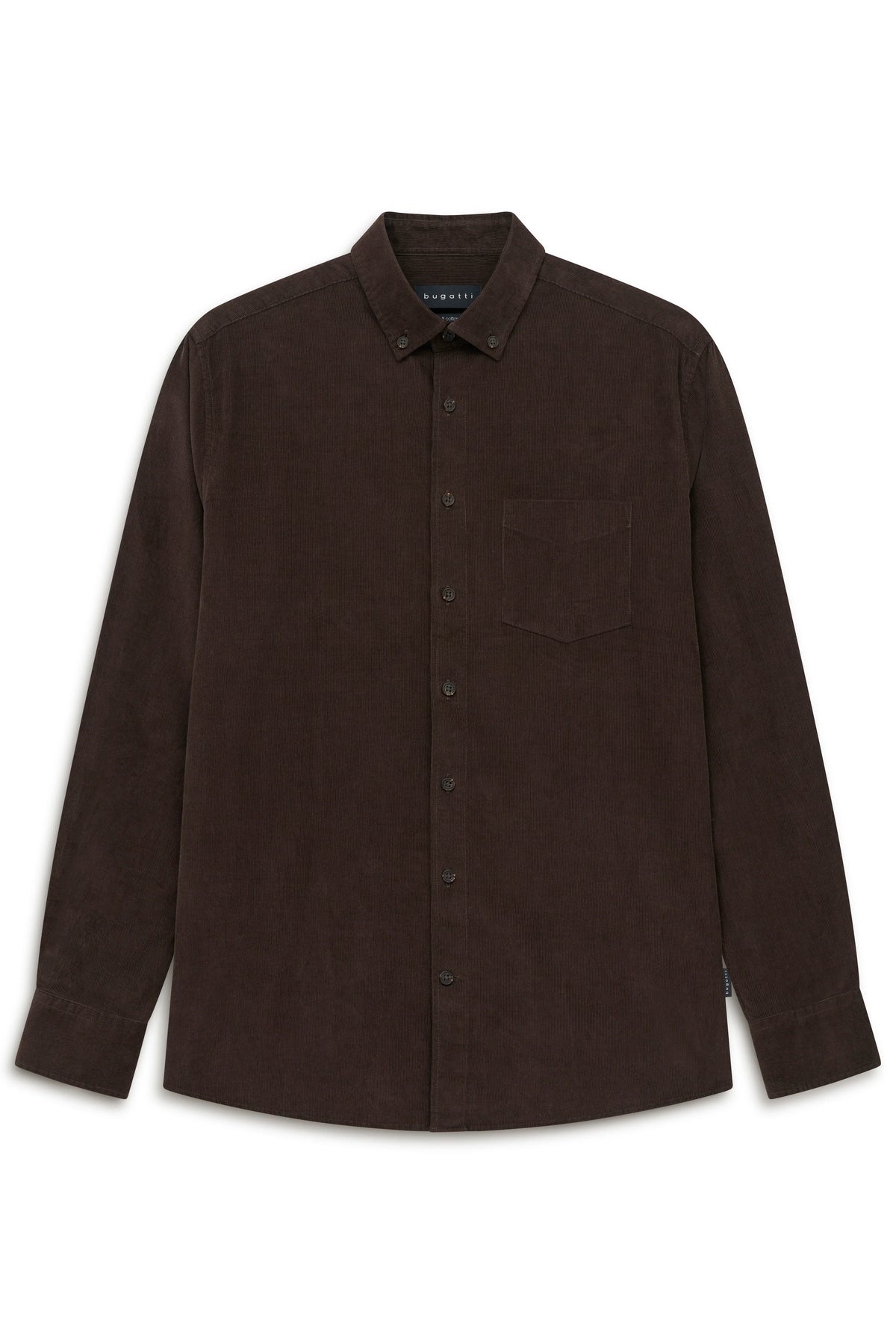 Bugatti - Corduroy Button Down Shirt, Brown