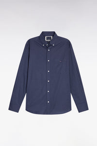 Eden Park - Pima Cotton Straight-Cut Shirt, Navy Bowtie Pattern