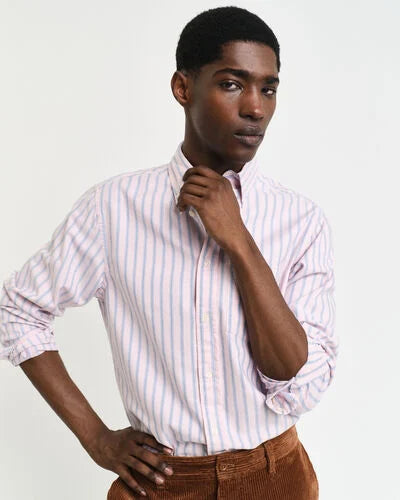 GANT - Reg Archive Oxford Stripe, Dusty Pink