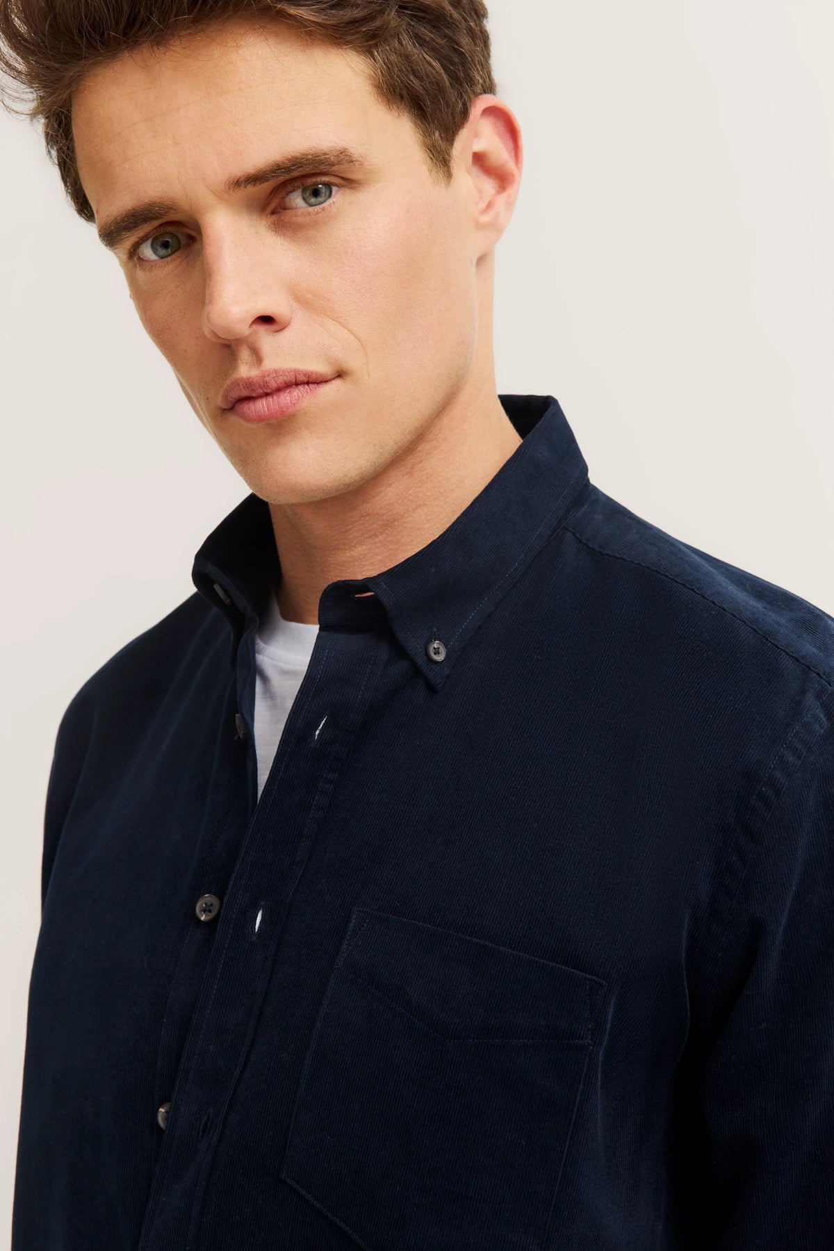 Bugatti - Corduroy Button Down Shirt, Navy