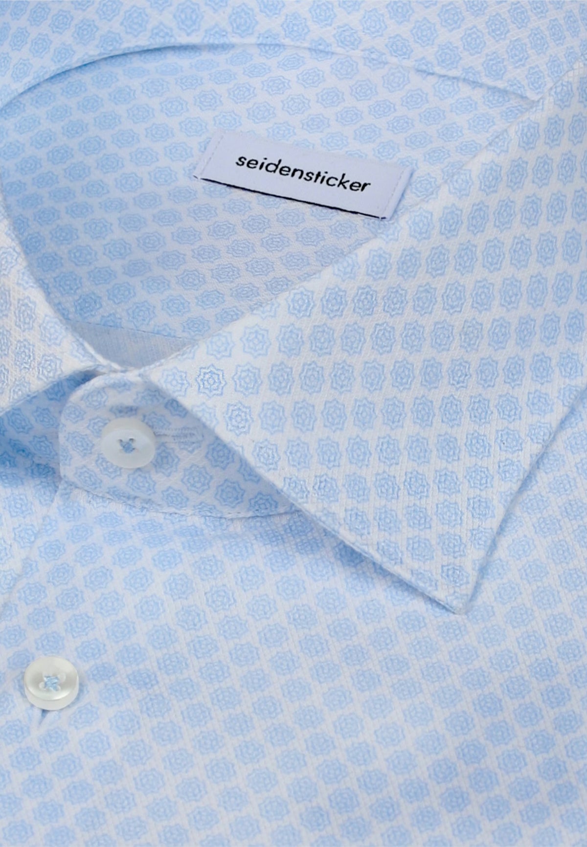 Seidensticker - Slim Fit Shirt, Light Blue Print