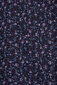 Eden Park - Cotton Straight-Cut Shirt, Navy Floral Pattern