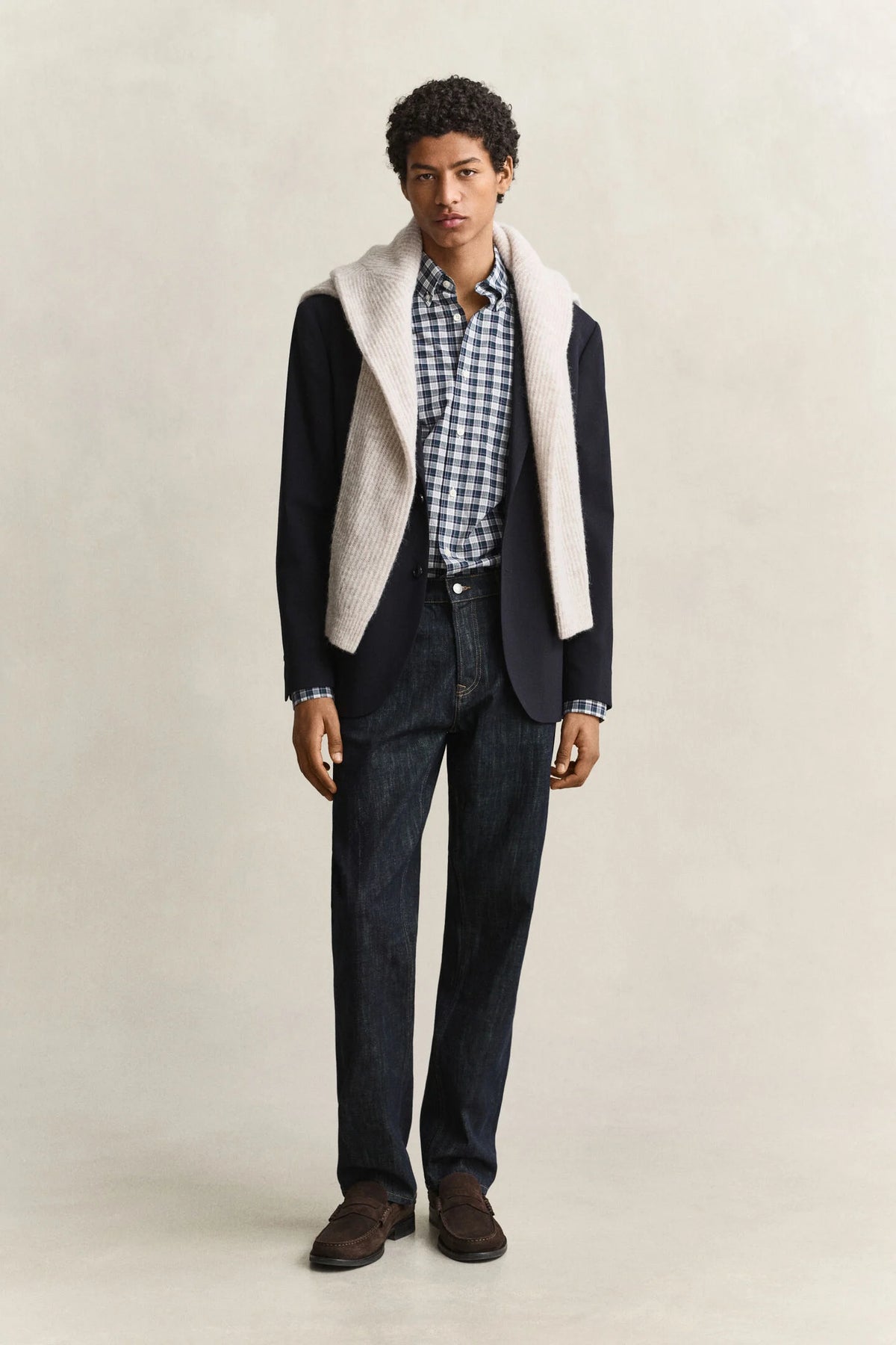 GANT - Reg Poplin Check Shirt, Dark Emerald