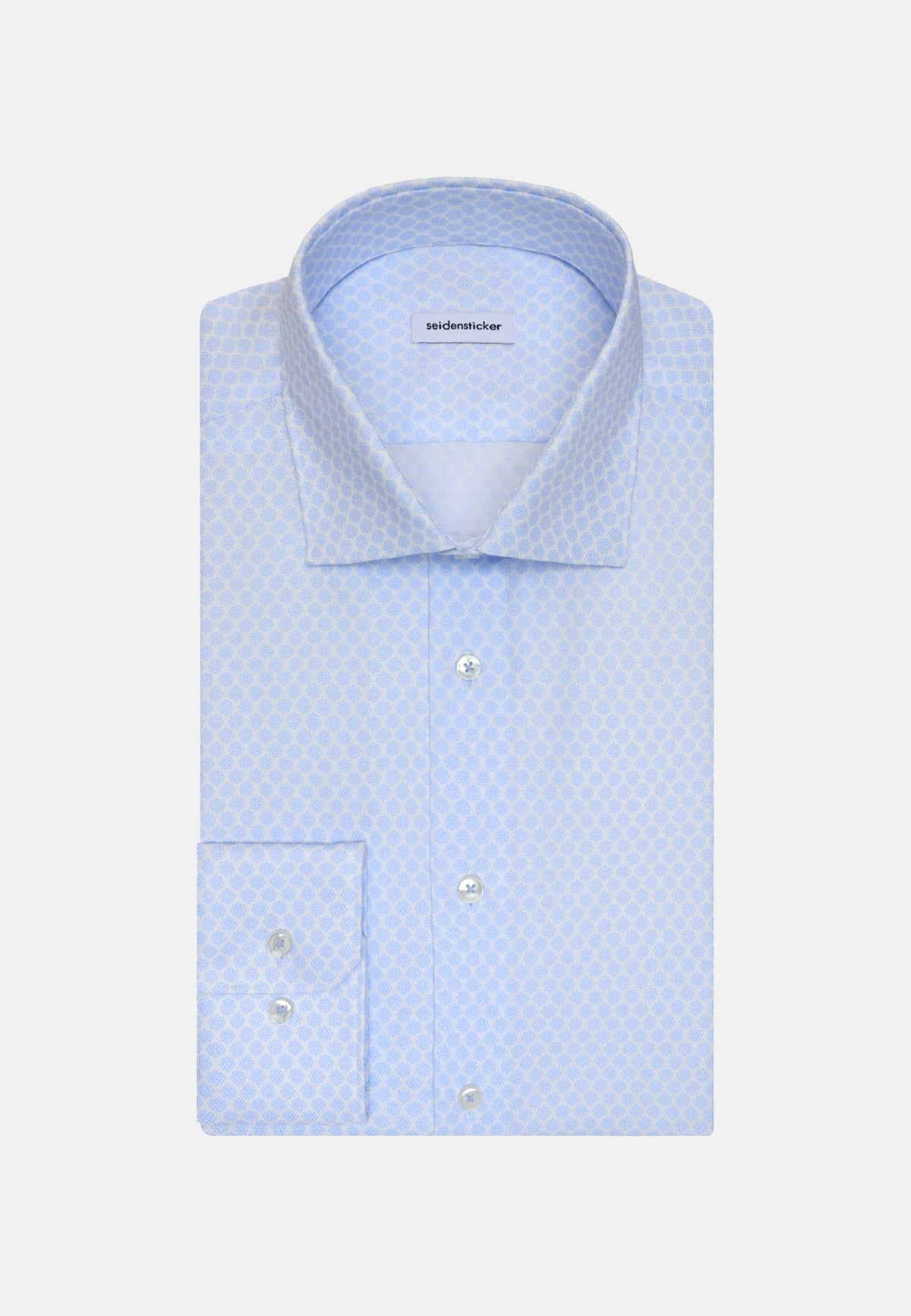Seidensticker - Slim Fit Shirt, Light Blue Print
