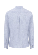 Load image into Gallery viewer, Fynch Hatton - Linen Striped Button-Down Shirt, Harbor Blue
