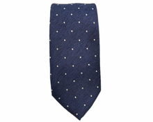 Load image into Gallery viewer, Blue Dots Silk Tie
