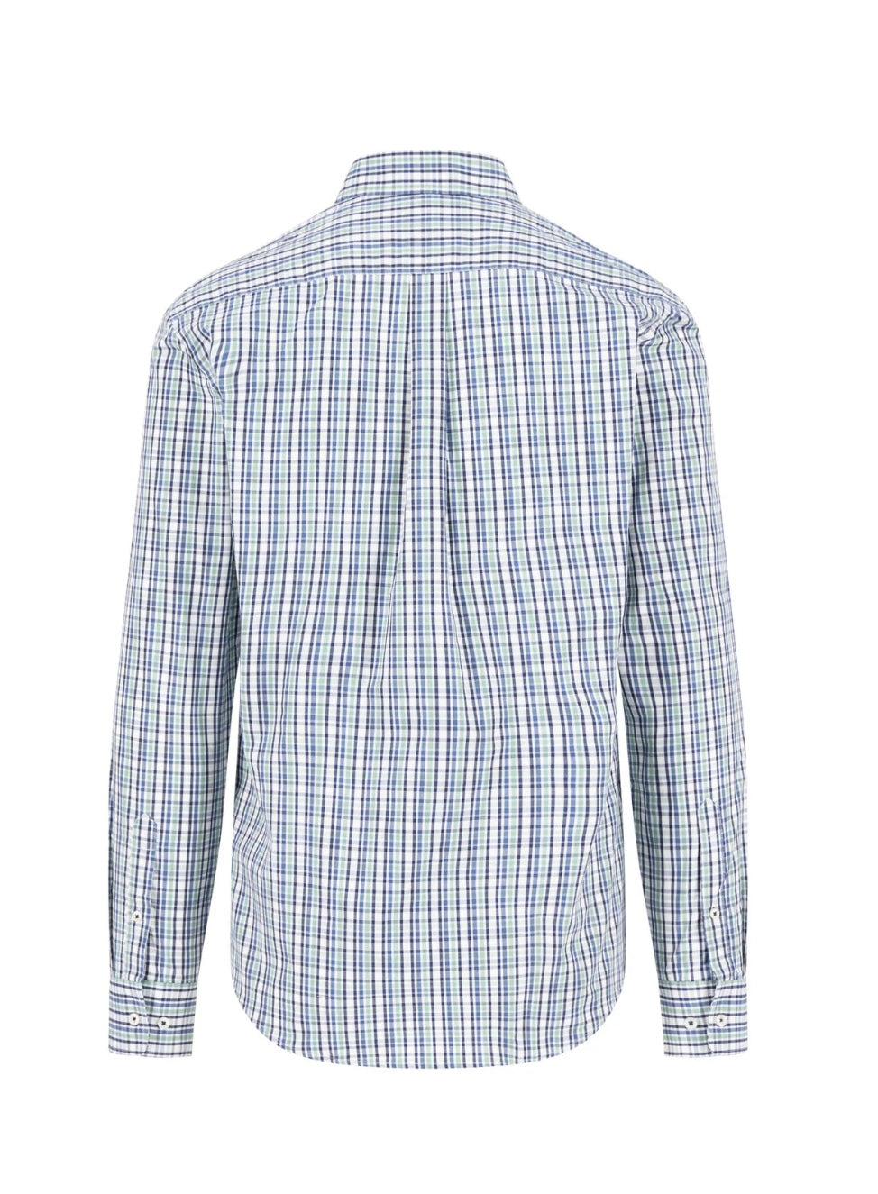 Fynch-Hatton - Check Pattern Cotton Shirt, Fern